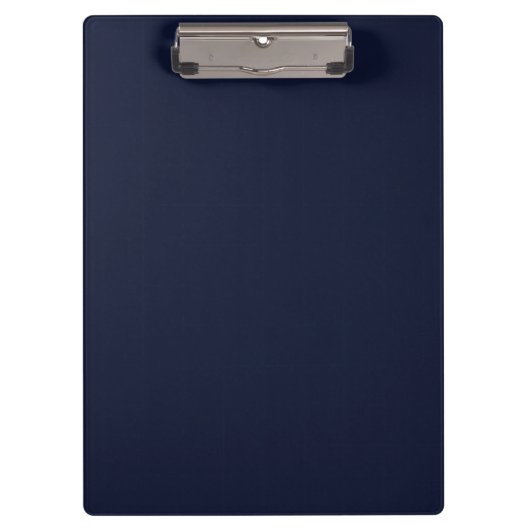 Midnight Navy Blue Solid Color Klembord (Voorkant)