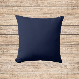 Midnight Navy Blue Solid Color Kussen