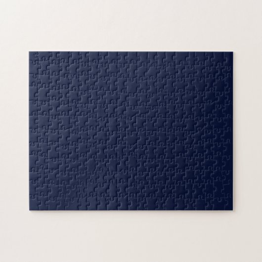 Midnight Navy Blue Solid Color Legpuzzel (Horizontaal)