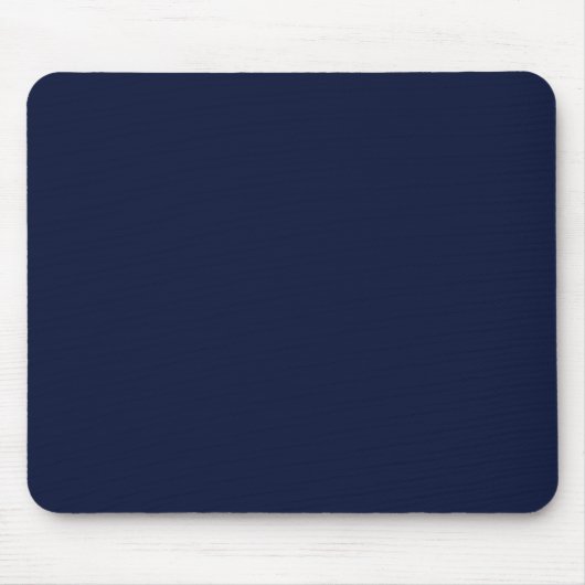 Midnight Navy Blue Solid Color Muismat (Voorkant)