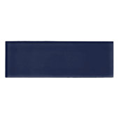 Midnight Navy Blue Solid Color Naambadge (Voorkant)