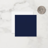 Midnight Navy Blue Solid Color Notitiekaartje (Voorkant / Achterkant in situ)