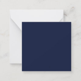 Midnight Navy Blue Solid Color Notitiekaartje