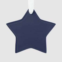 Midnight Navy Blue Solid Color Ornament