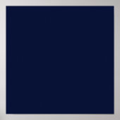 Midnight Navy Blue Solid Color Poster (Voorkant)