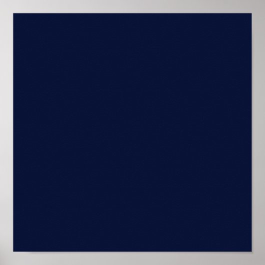 Midnight Navy Blue Solid Color Poster (Voorkant)