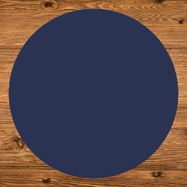 Midnight Navy Blue Solid Color Ronde Kartonnen Onderzetter