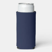 Midnight Navy Blue Solid Color Seltzer Blikjeskoeler (Seltzer Voorkant)
