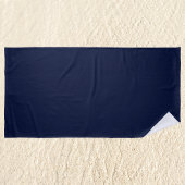 Midnight Navy Blue Solid Color Strandlaken