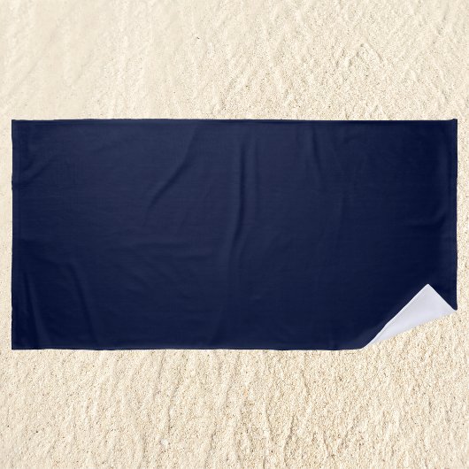 Midnight Navy Blue Solid Color Strandlaken