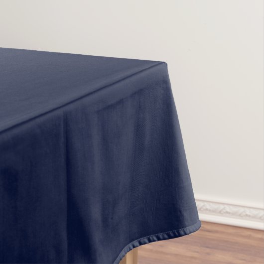 Midnight Navy Blue Solid Color Tafelkleed (Voorbeeld)