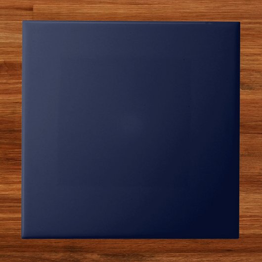 Midnight Navy Blue Solid Color Tegeltje