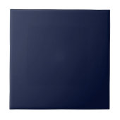 Midnight Navy Blue Solid Color Tegeltje (Voorkant)