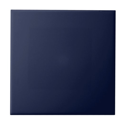 Midnight Navy Blue Solid Color Tegeltje (Voorkant)