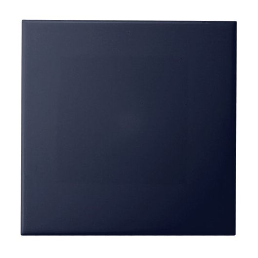 Midnight Navy Blue Solid Color Tegeltje (Voorkant)