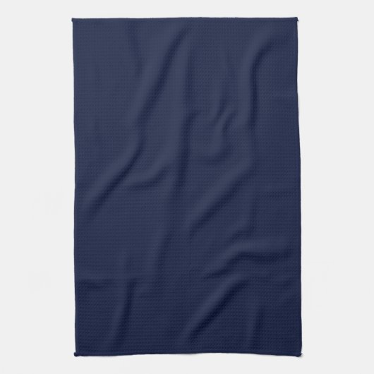 Midnight Navy Blue Solid Color Theedoek (Verticaal)