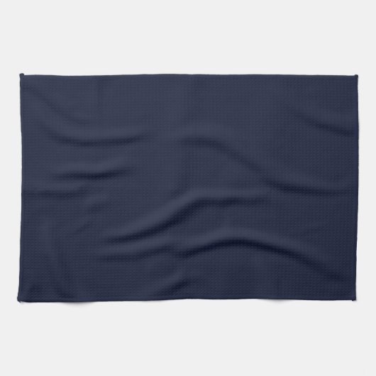 Midnight Navy Blue Solid Color Theedoek (Horizontaal)
