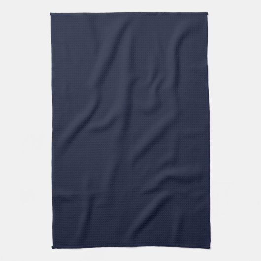 Midnight Navy Blue Solid Color Theedoek (Verticaal)