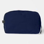 Midnight Navy Blue Solid Color Toilettasje (Voorkant)