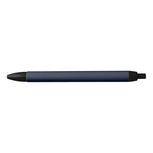 Midnight Navy Blue Solid Color Zwarte Inkt Pen (Voorkant)