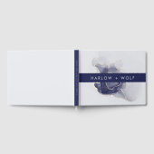 'Midnight Navy Gold Elegant Modern Wedding' Gastenboek (Volledig)