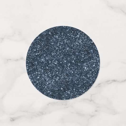 Midnight Navy Romance | Blue Satiny Grunge Damask Confetti (Kleine voorkant)