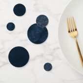 Midnight Navy Romance | Blue Satiny Grunge Damask Confetti (Groep)