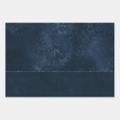Midnight Navy Romance | Blue Satiny Grunge Damask Inpakpapier Vel (Voorkant 2)