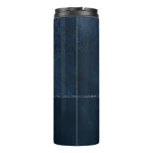 Midnight Navy Romance | Blue Satiny Grunge Damask Thermosbeker (Achterkant)