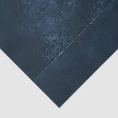 Midnight Navy Romance | Blue Satiny Grunge Damask Tissuepapier (Detail)