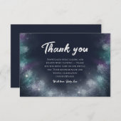 Midnight Navy Winter Pine Baby Shower Thank You Bedankkaart (Voorkant / Achterkant)