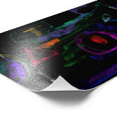 Midnight Neon  Luminescent Echoes Foto Afdruk (Hoek)