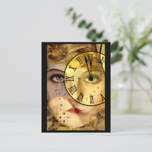 Midnight New Year Briefkaart (Staand voorkant)