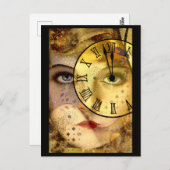 Midnight New Year Briefkaart (Voorkant / Achterkant)