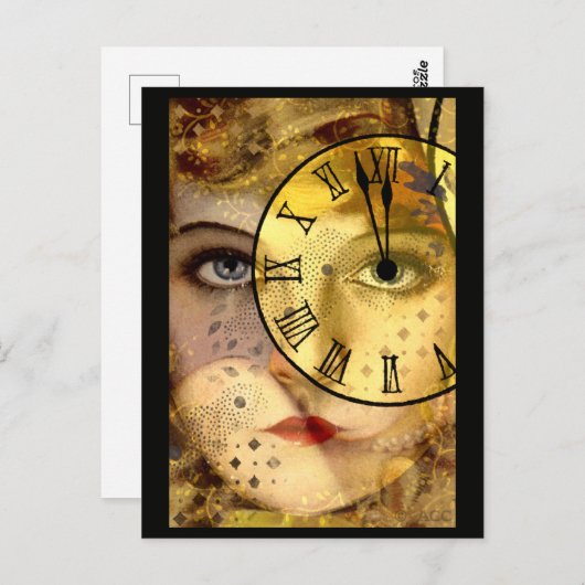 Midnight New Year Briefkaart (Voorkant / Achterkant)