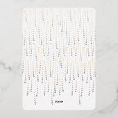 Midnight New Years Cheers Folie Invitation Uitnodiging (Achterkant)