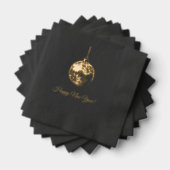 Midnight New Year's Eve Ball Folie Servetten (Insitu (Gestapeld))