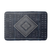 Midnight Nomad Diamond - Indigo Mudcloth Kunst Badmat (Voorkant)