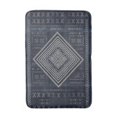 Midnight Nomad Diamond - Indigo Mudcloth Kunst Badmat (Voorkant Verticaal)