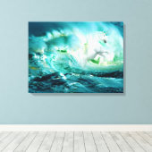 Midnight Ocean Unicorn Uitgerekt Canvas Print (Insitu (Houten vloer))