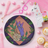 “Midnight Offering” – Botanical Hand & Bloom  Papieren Bordje (Feest)