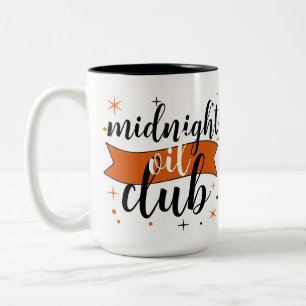 Midnight Oil Club, Spooky Season Schedel & Sterren Tweekleurige Koffiemok