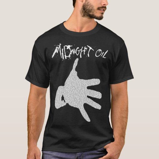 Midnight Oil white Essential T-Shirt (Voorkant)