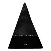 Midnight Onyx Romance | Black Satiny Grunge Damask Feesthoedjes (Rechts)