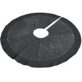 Midnight Onyx Romance | Black Satiny Grunge Damask Kerstboom Rok (Gekanteld)