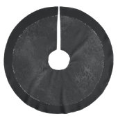 Midnight Onyx Romance | Black Satiny Grunge Damask Kerstboom Rok (Voorkant)