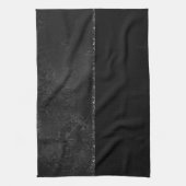 Midnight Onyx Romance | Black Satiny Grunge Damask Theedoek (Verticaal)