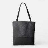 Midnight Onyx Romance | Black Satiny Grunge Damask Tote Bag (Achterkant)