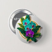 Midnight Orchid Button - Dark Beauty in Bloom Dare (Voorkant /achterkant)