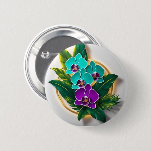 Midnight Orchid Button - Dark Beauty in Bloom Dare (Voorkant /achterkant)